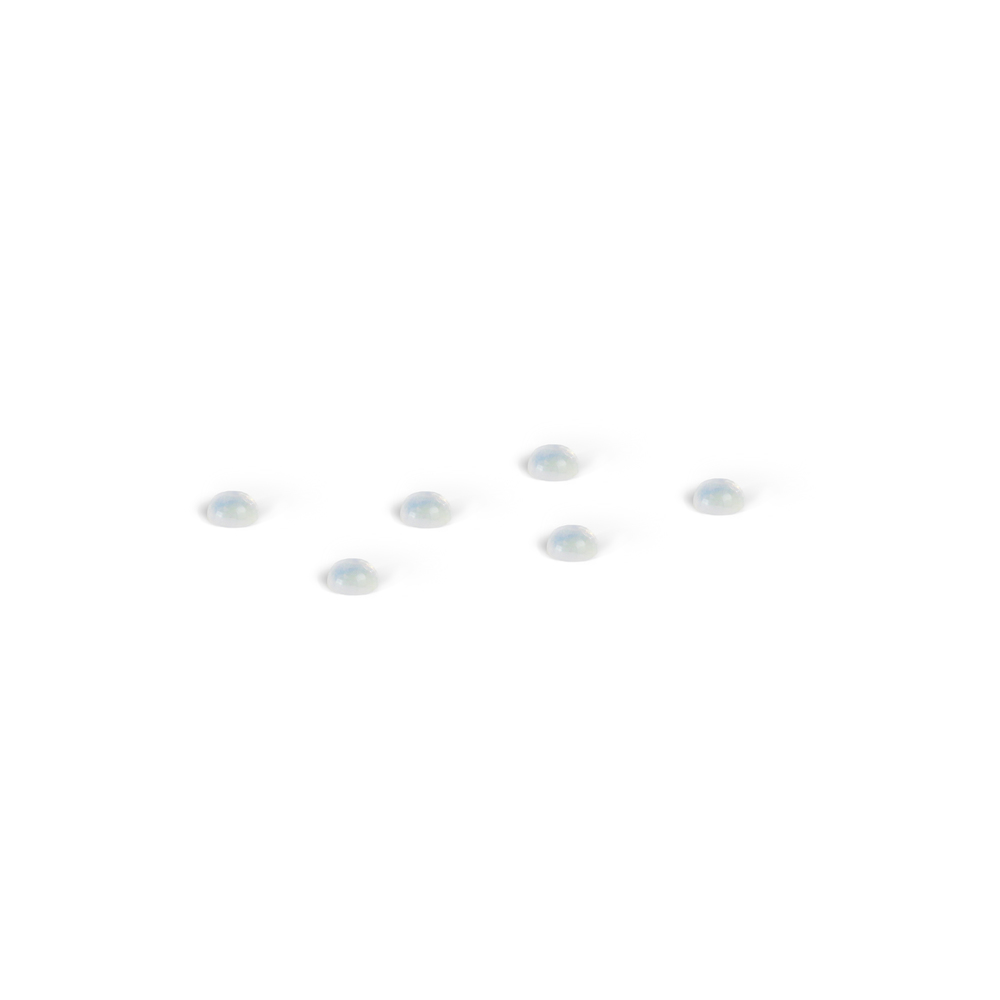 Beads & Swarovski Crystals Rainbow Moonstone Round Cabochons, 3mm, Pack of 6